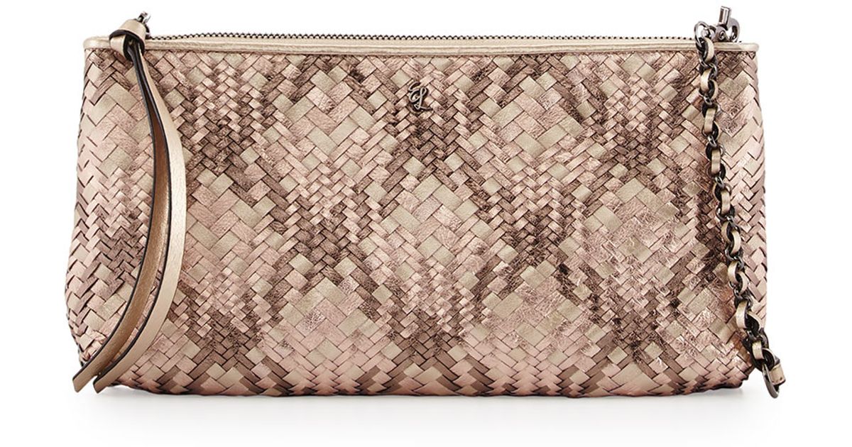 Lyst Elliott Lucca Woven Leather 3 Way Demi Crossbody Bag In Natural