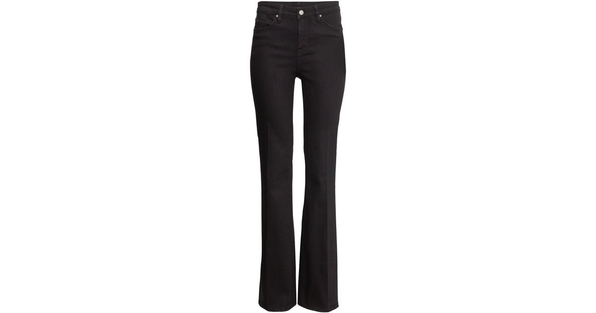 Lyst - H&M Flared Jeans in Black
