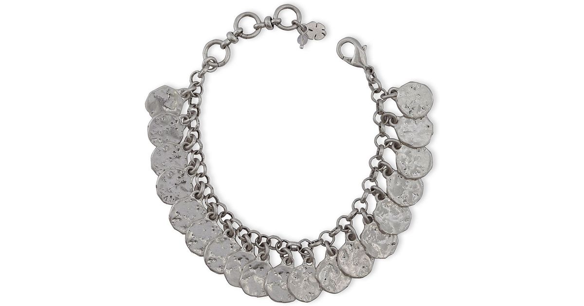 Lyst Lucky Brand Hammered Coin Charm Bracelet In Metallic