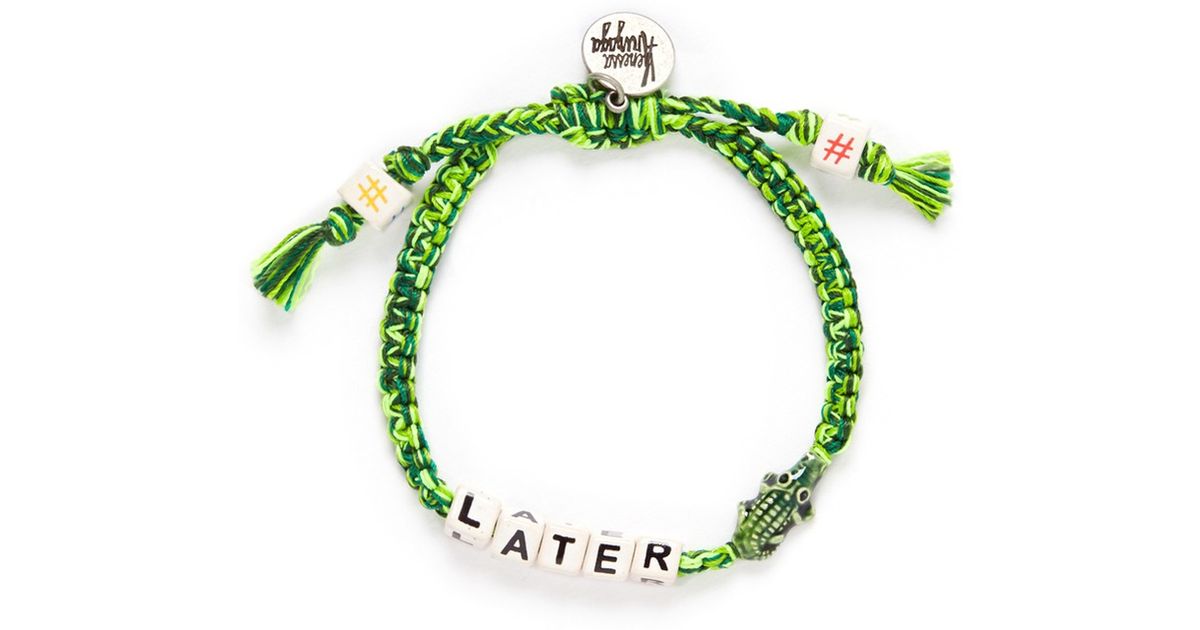 Lyst Venessa Arizaga Later Gator Bracelet In Green