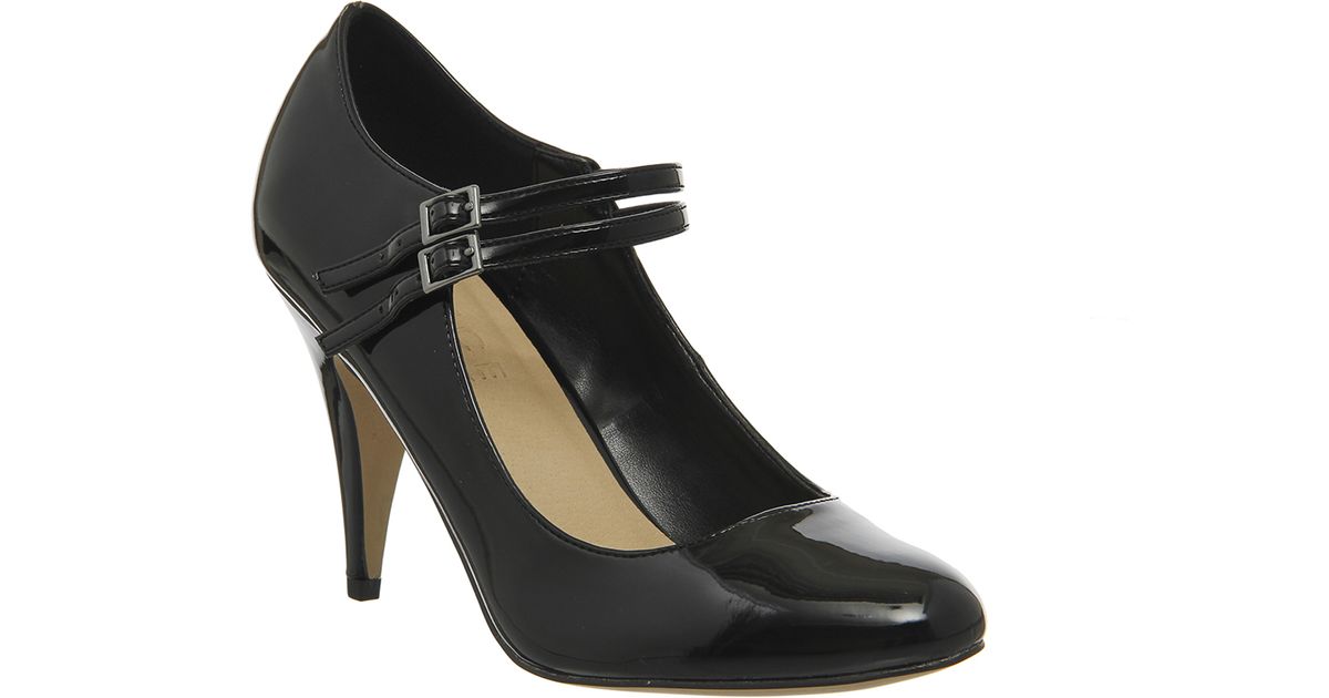Office Quizzical Double Strap Mary Janes in Black | Lyst