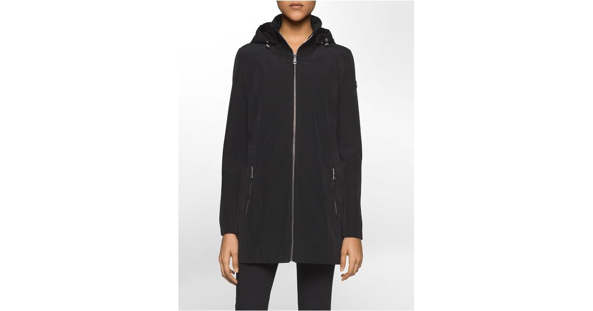 calvin klein black rain jacket