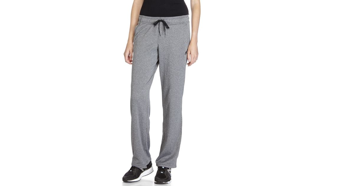 Adidas Grey Drawstring Fleece Sweatpants in Gray (Grey) | Lyst