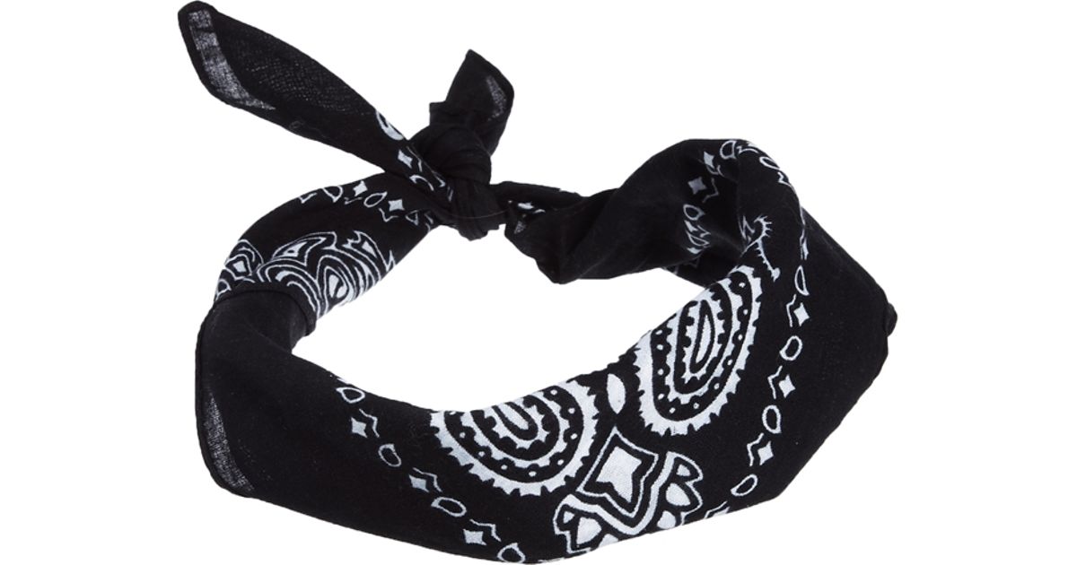 Lyst - Asos Bandana Print Headscarf Neckerchief in Black