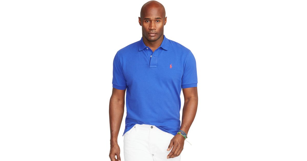 Pink pony Classic-fit Mesh Polo Shirt in Blue for Men | Lyst
