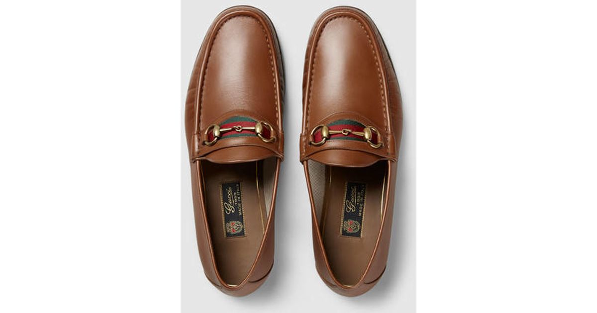 Gucci Brown Men\u0027s Horsebit Leather Loafer for men