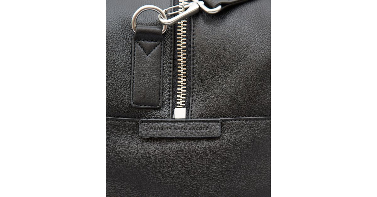 Marc By Jacobs Black Leather Weekender Bag In For Men Lyst