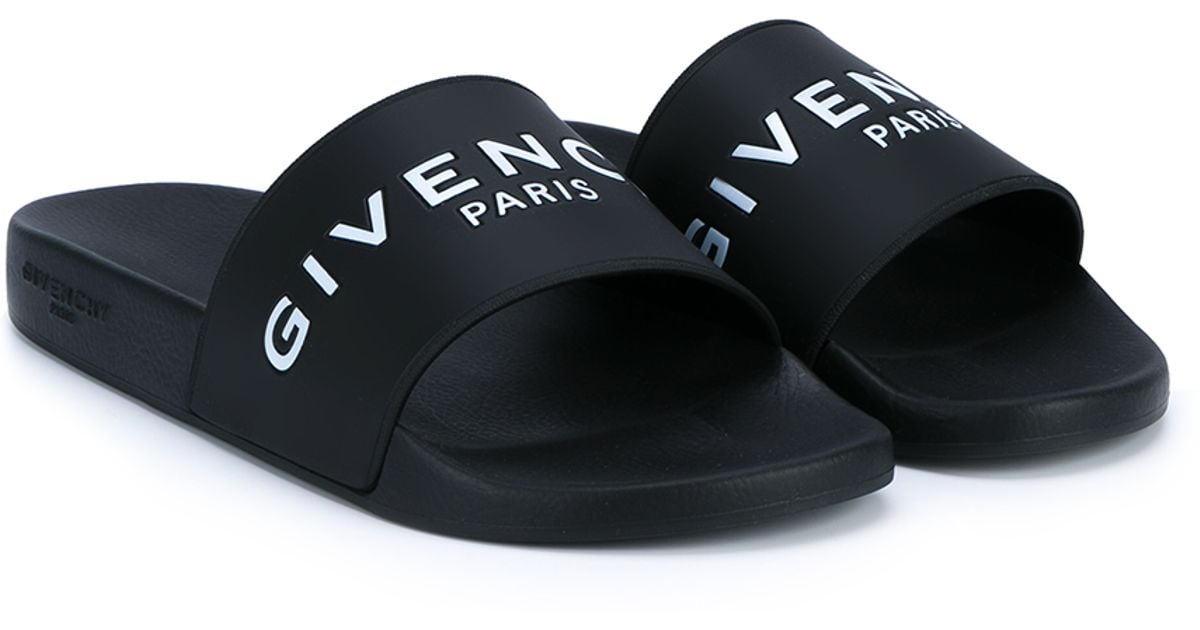 givenchy indigo logo pool slides blue product 3 111181838 normal