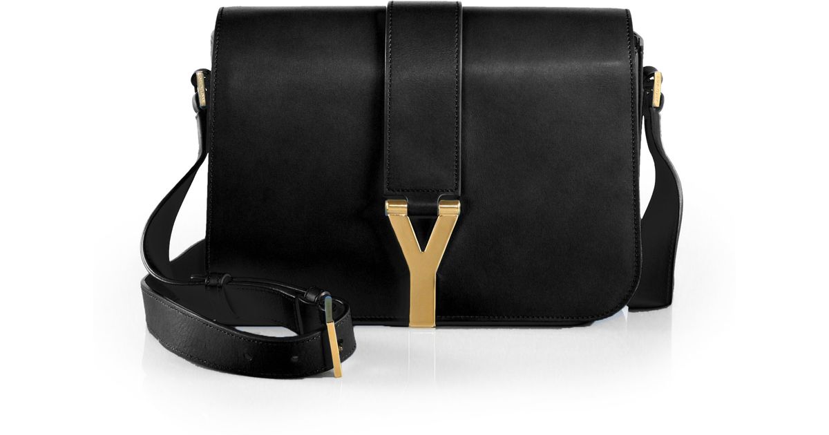 Saint laurent Ligne Y Satchel in Black | Lyst