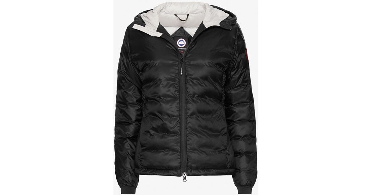 cheap canada goose camp down hooded jacket black