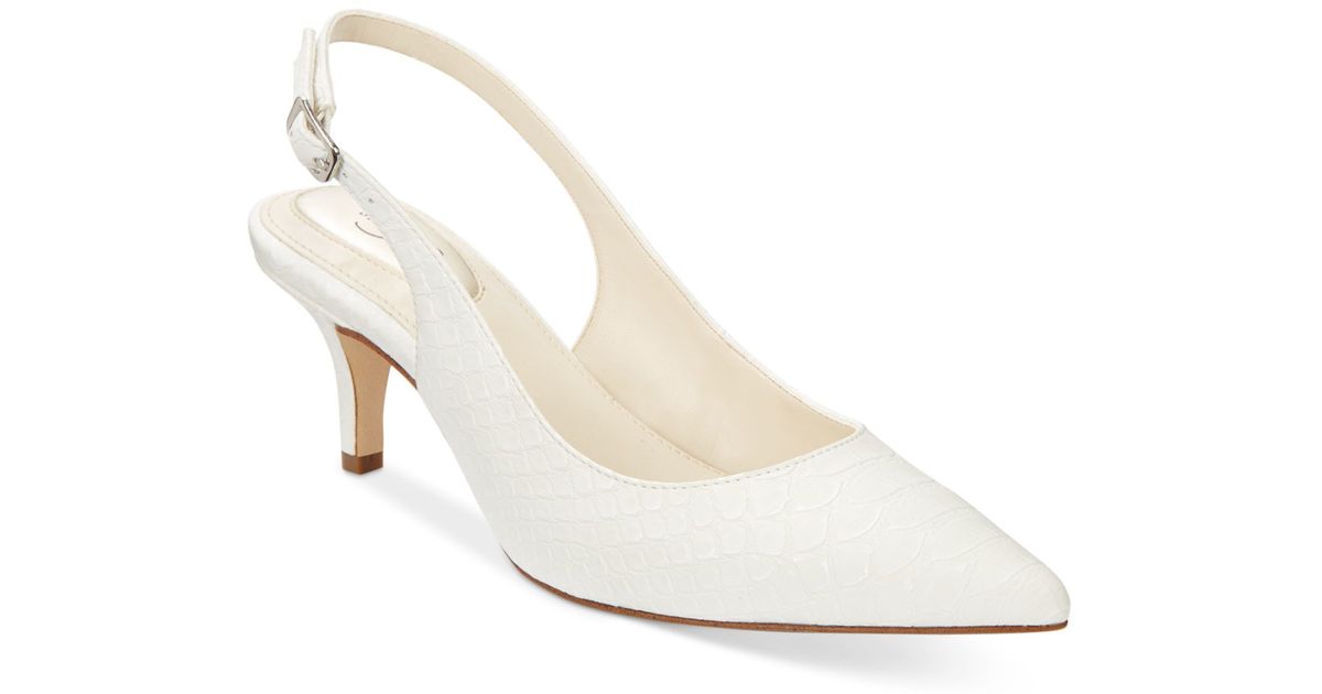 macy's white pumps