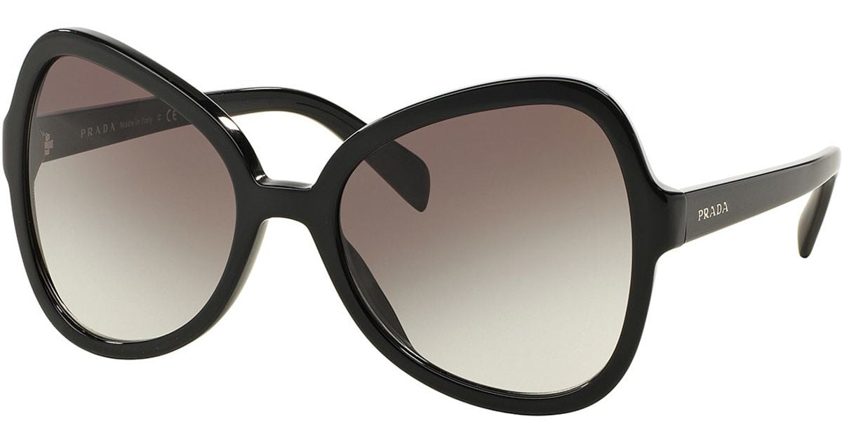 Prada Oversized Butterfly Sunglasses In Black Lyst