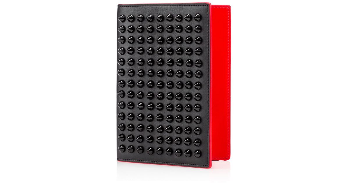 lyst christian louboutin loubipass passport holder in gray lyst christian louboutin loubipass passport holder in gray