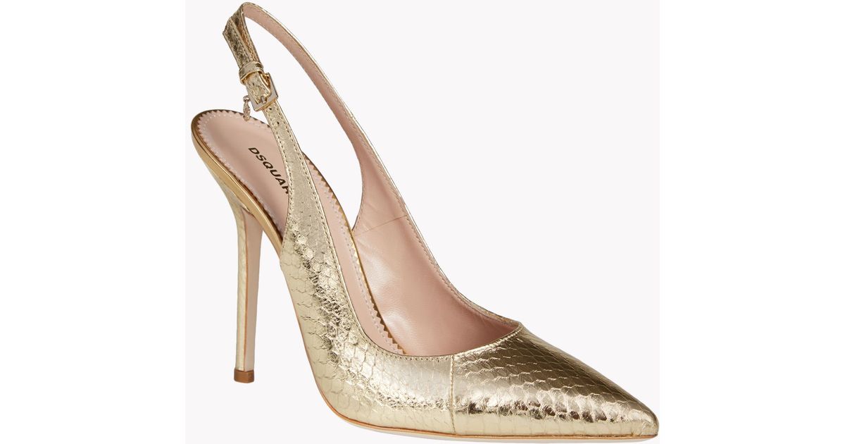 Dsquared² Little Dress Sling Backs in Metallic | Lyst