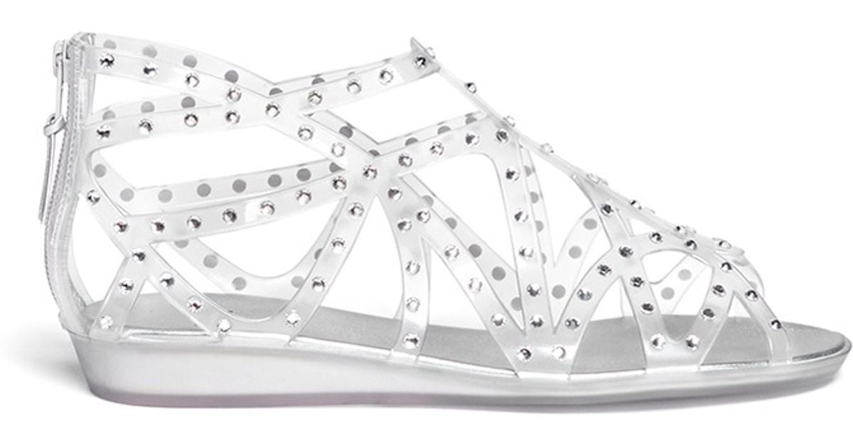 stuart weitzman rhinestone sandals