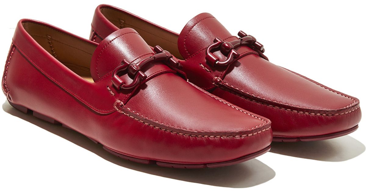 Ferragamo Limited Edition Gancio Bit Driver Shoe in Red Ferragamo Limited Edition Gancio Bit Driver Shoe in Red