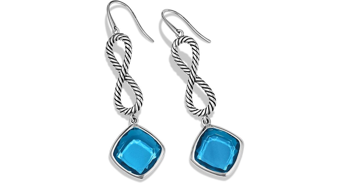 Lyst David Yurman Confetti Figureeight Drop Earrings With Blue Lyst David Yurman Confetti Figureeight Drop Earrings With Blue Topaz In Metallic