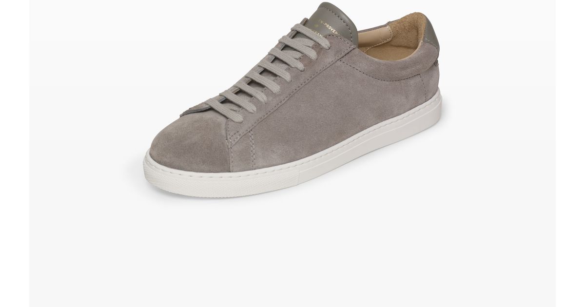 Lyst - Club monaco Zespa Suede Low Top Sneaker in Gray