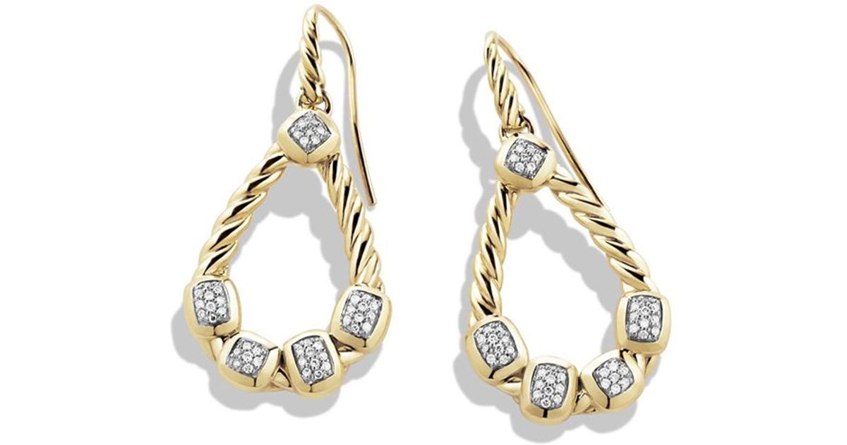 Lyst David Yurman Confetti Drop Earrings With Diamonds In Gold Lyst David Yurman Confetti Drop Earrings With Diamonds In Gold Metallic