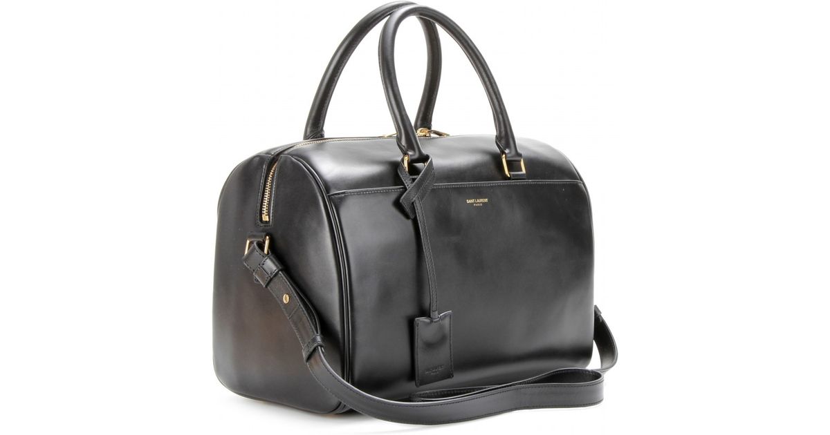Lyst Saint Lau Duffle 6 Leather Bowling Bag In Gray
