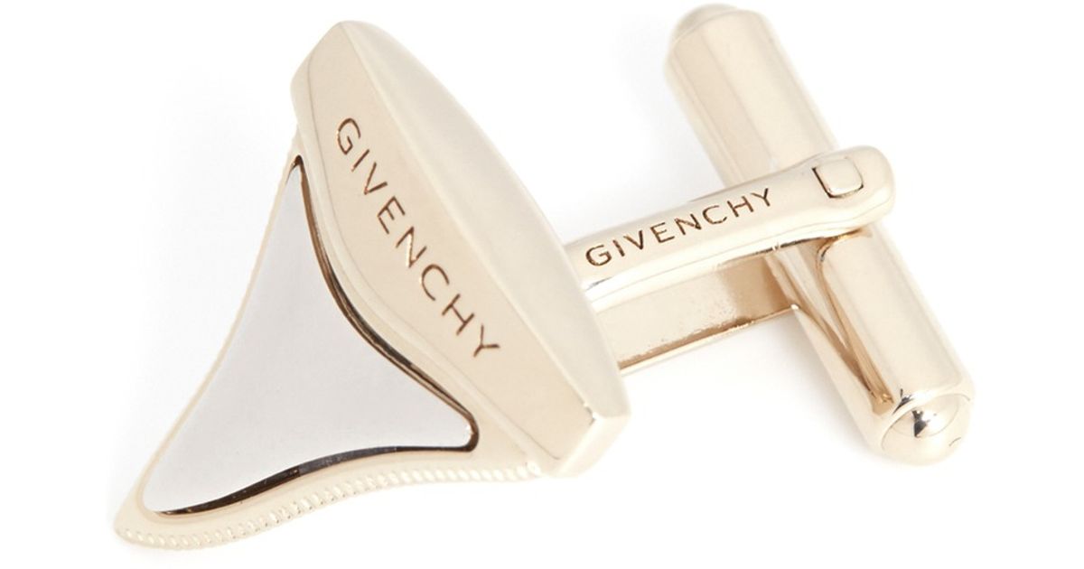 Lyst Givenchy Shark Tooth Cufflinks in Metallic for Men