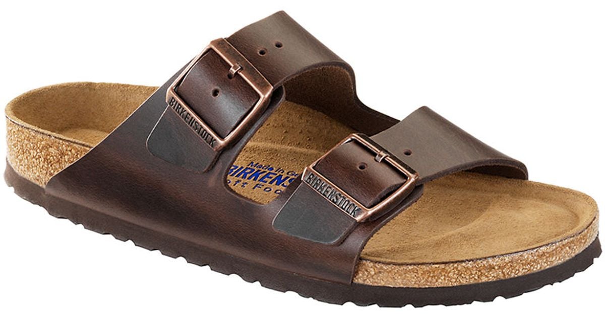 Birkenstock Arizona Habana Oiled Leather Sandals in Brown for Men | Lyst
