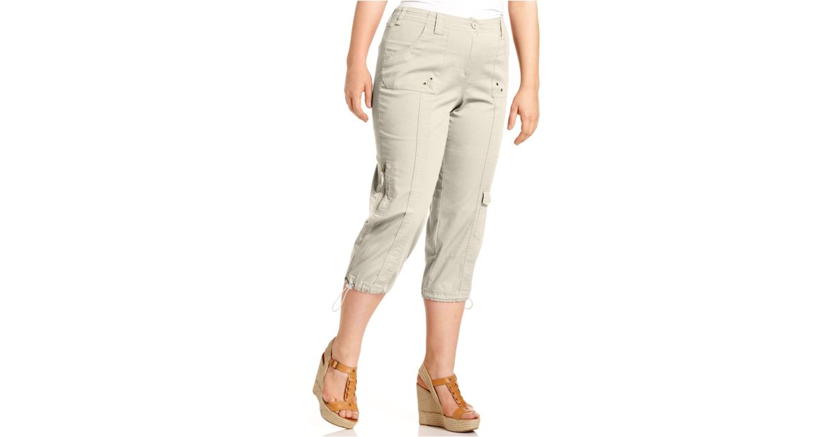 red cargo pants plus size