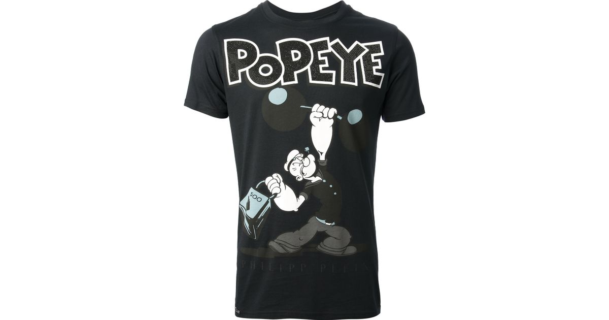 Philipp plein Popeye Tshirt in Blue for Men Lyst