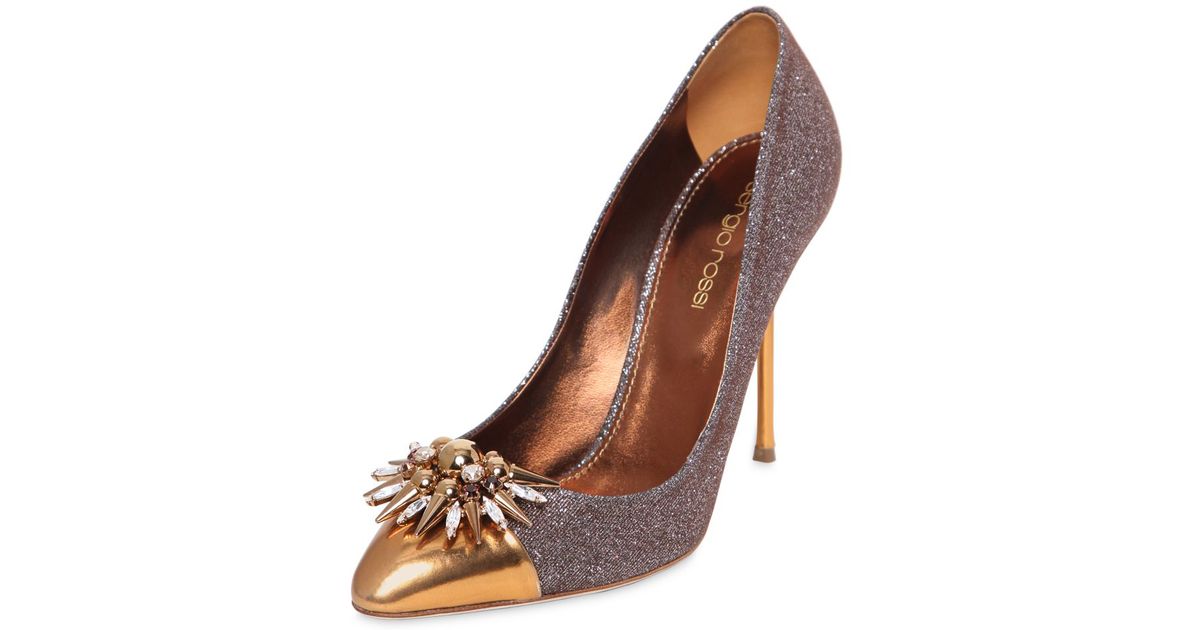 sergio rossi glitter pumps