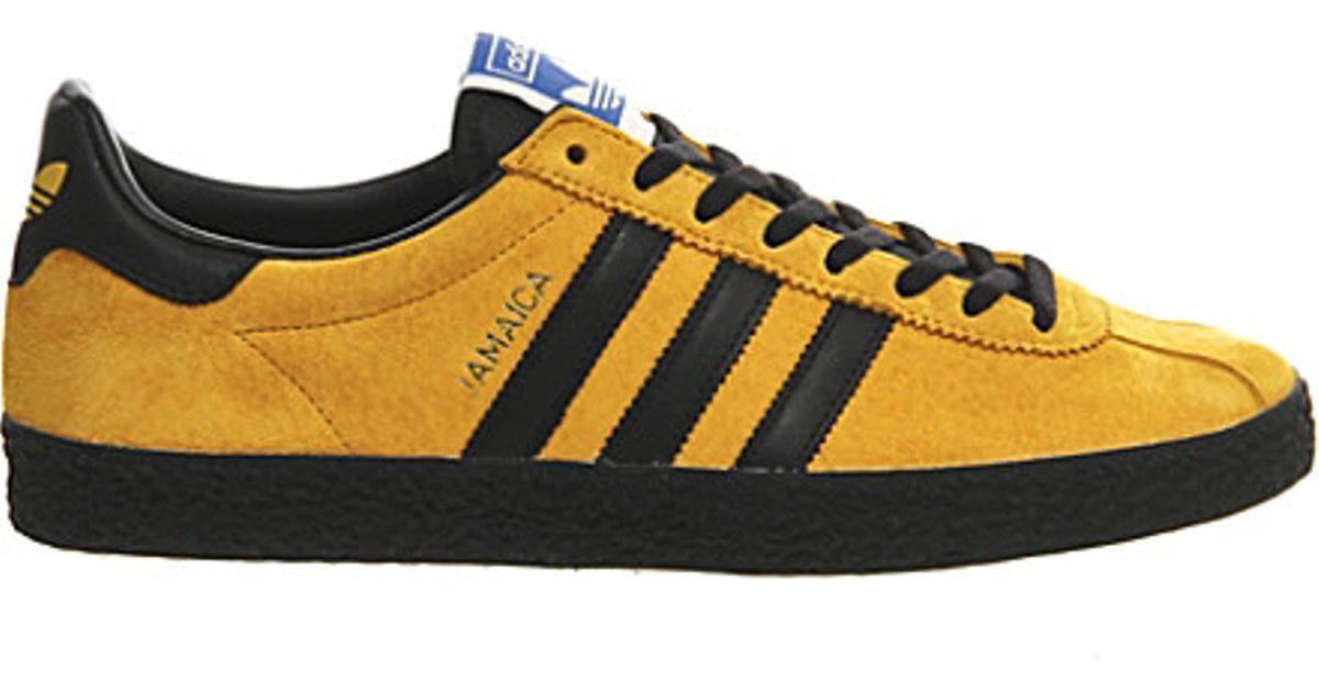 adidas Jamaica Island Series Suede Trainers in Yellow Lyst