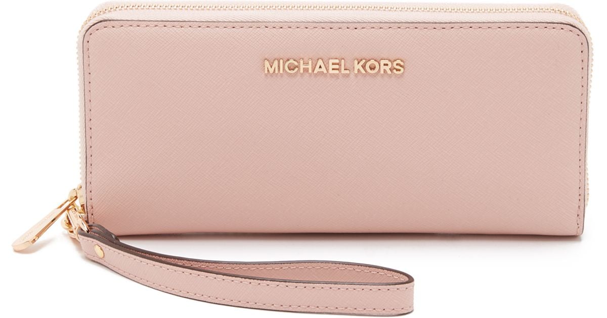baby pink michael kors wallet