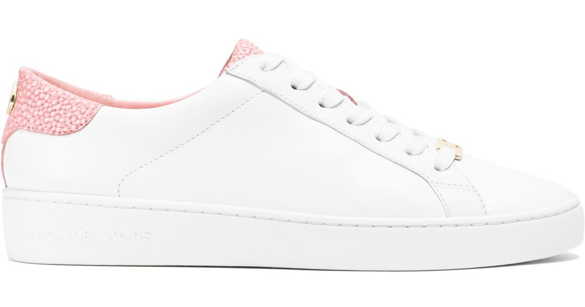 Lyst - Michael Kors Irving Leather Sneaker in Pink