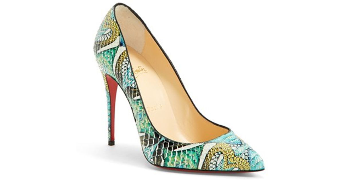Christian louboutin \u0026#39;Pigalle\u0026#39; Hand Painted Genuine Python Pointy ...  