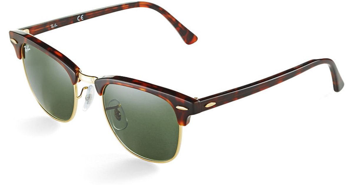 Ray-ban Iconic Clubmaster Sunglasses in Green | Lyst