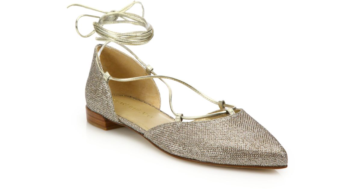 stuart weitzman sparkly flats