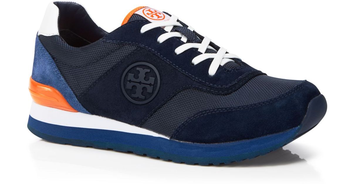 tory burch navy sneakers