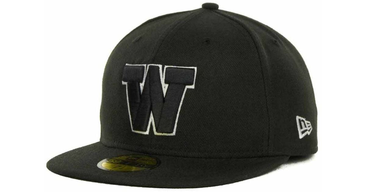 New era Wyoming Cowboys Black On Black With White 59fifty Cap in Black ...