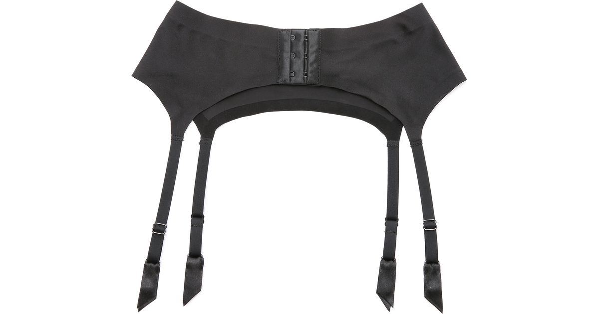 Lyst Wolford Satin Stocking Belt Black in Black