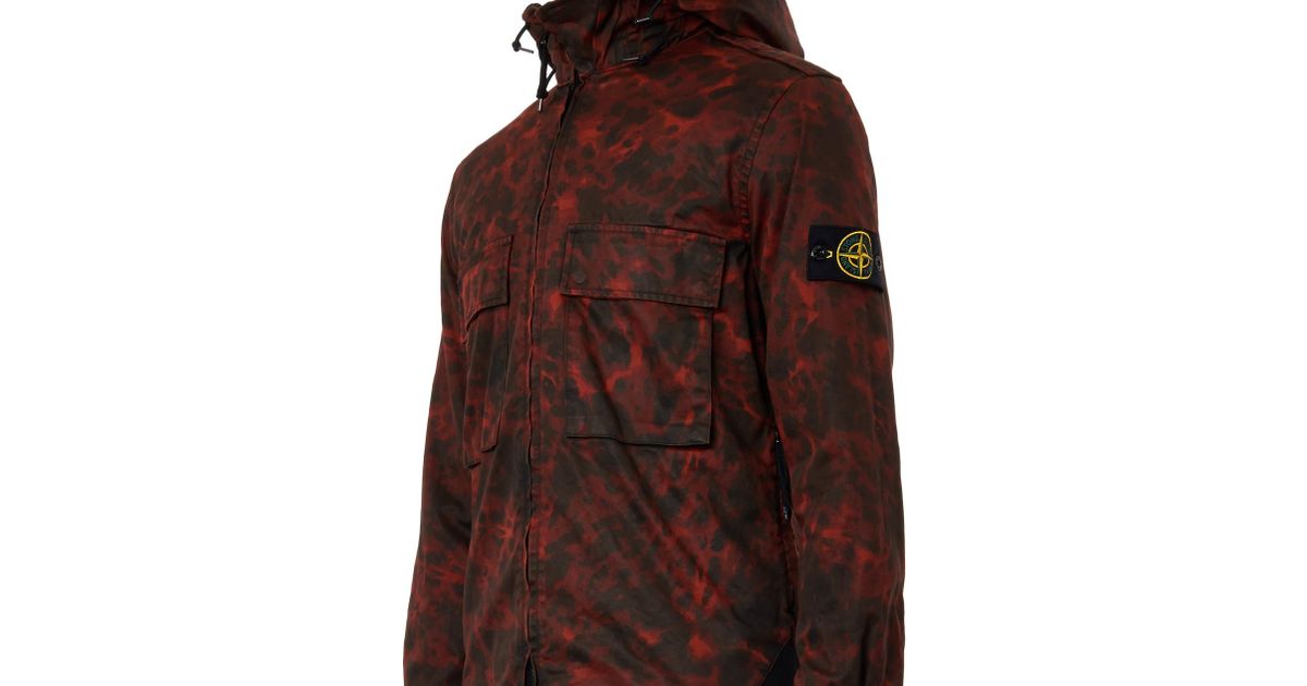 red camo stone island jacket