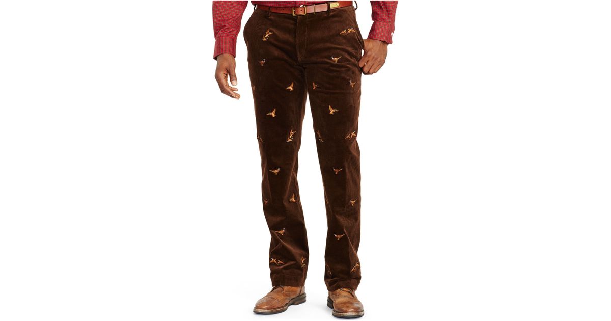Polo ralph lauren Classic-fit Embroidered Stretch-corduroy Pants ...
