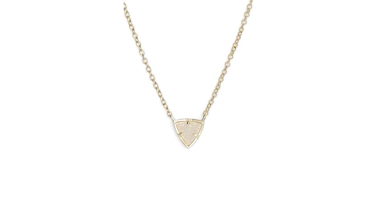 Kendra Scott Perry Stone Pendant Necklace In Metallic Lyst