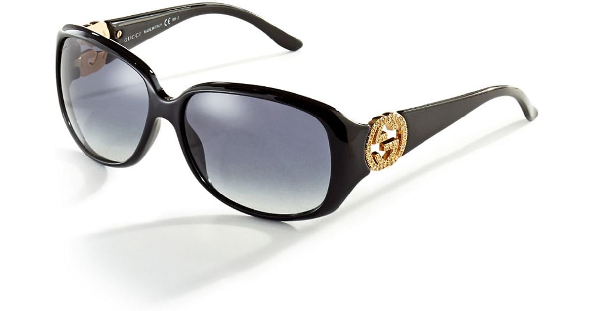 Gucci Logo Accented Sunglasses in Black | Lyst