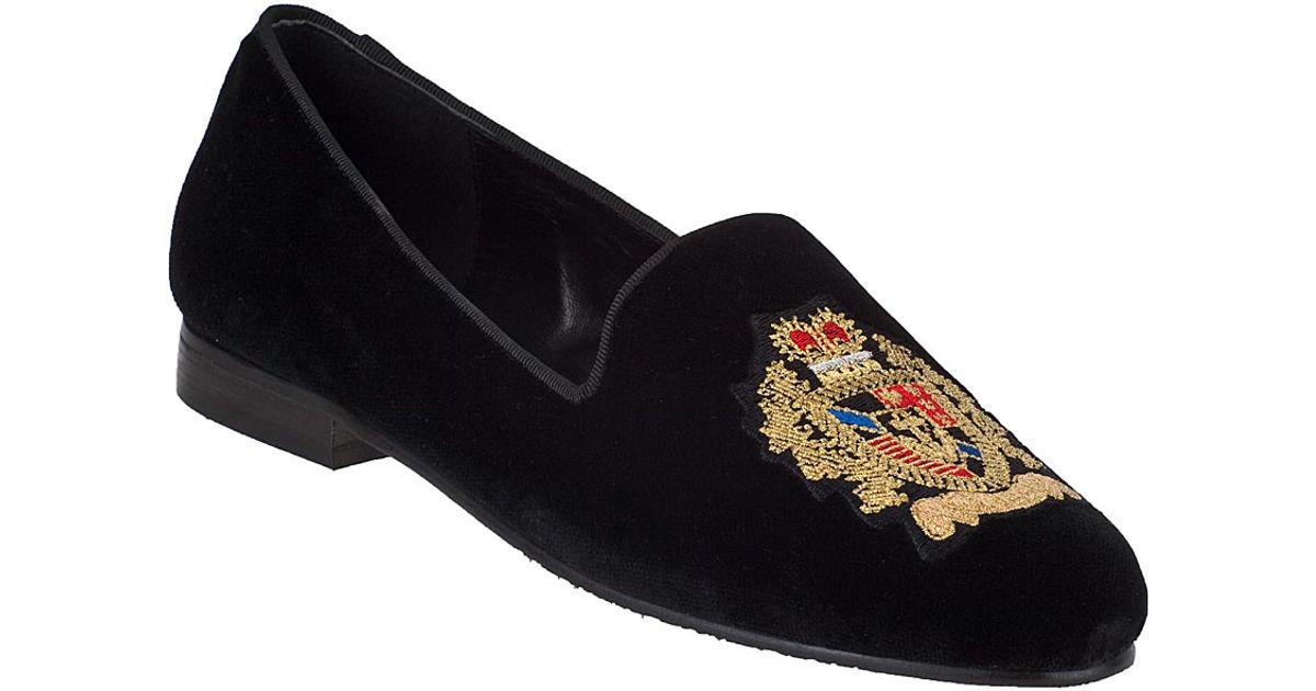 Jon josef G-Emblem Velvet Loafers in Black | Lyst