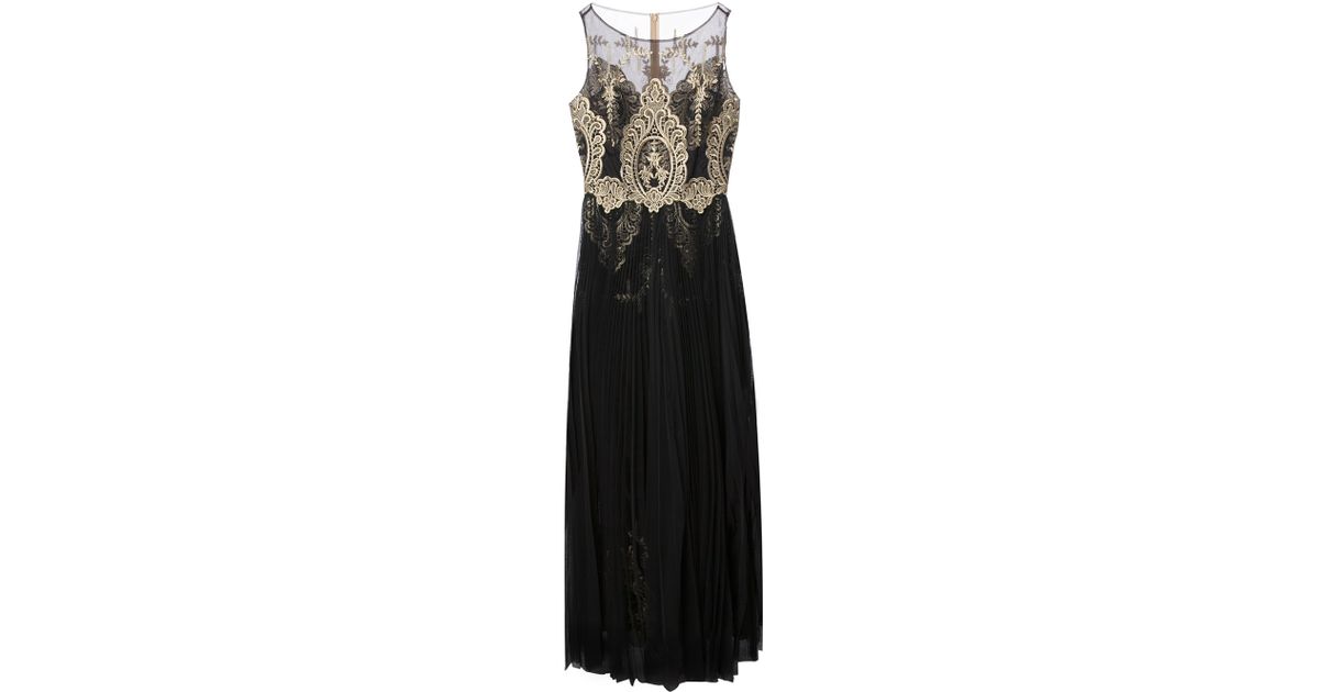 Lyst - Notte by marchesa Embroidered Evening Gown in Black