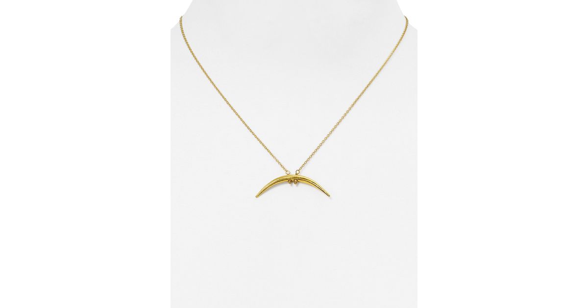 Chan Luu Horn Pendant Necklace 17 In Yellow Lyst