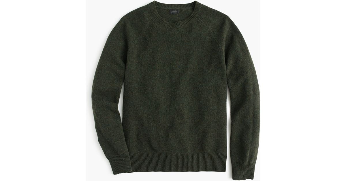 Lyst - J.Crew Lambswool Sweater in Green for Men