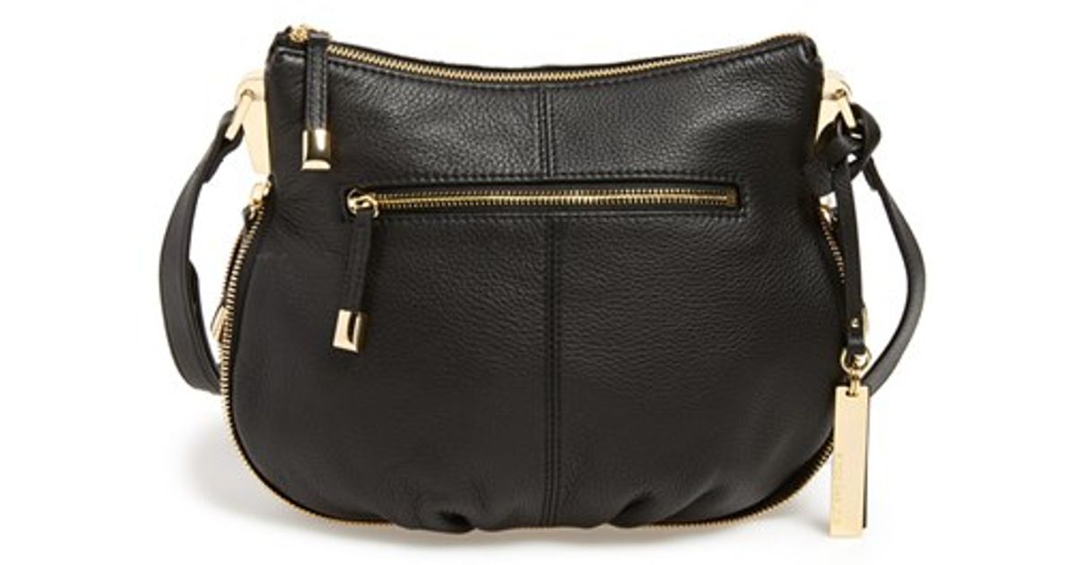 Lyst Vince Camuto Rina Leather Cross Body Bag In Metallic