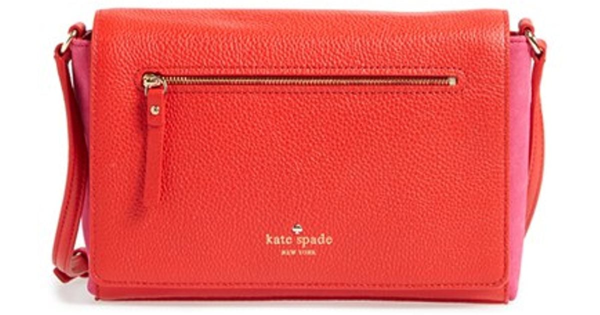 Kate spade 'matthews Drive Patty' Leather & Suede Crossbody Bag in