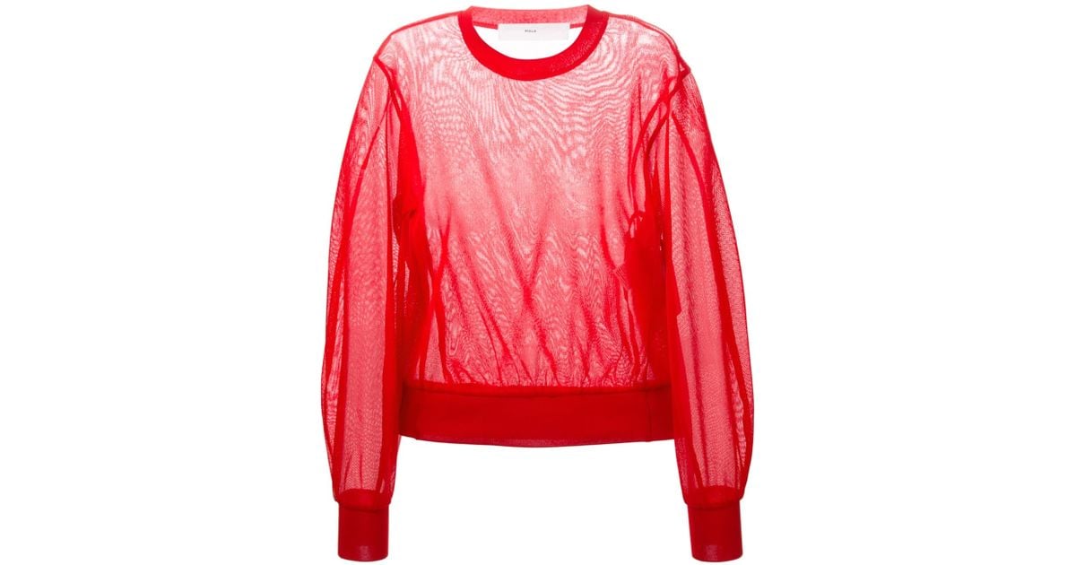 Toga pulla Sheer Sweater in Red | Lyst