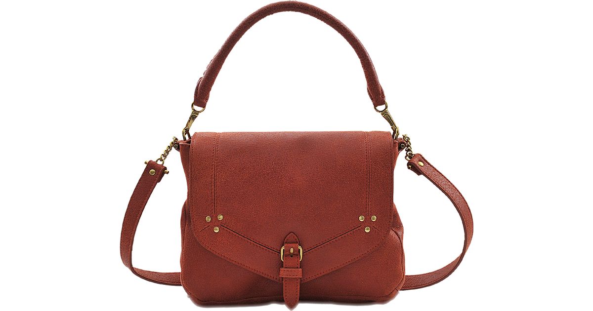 Lyst Jérôme Dreyfuss Virgile Ed Lambskin Bag In Red